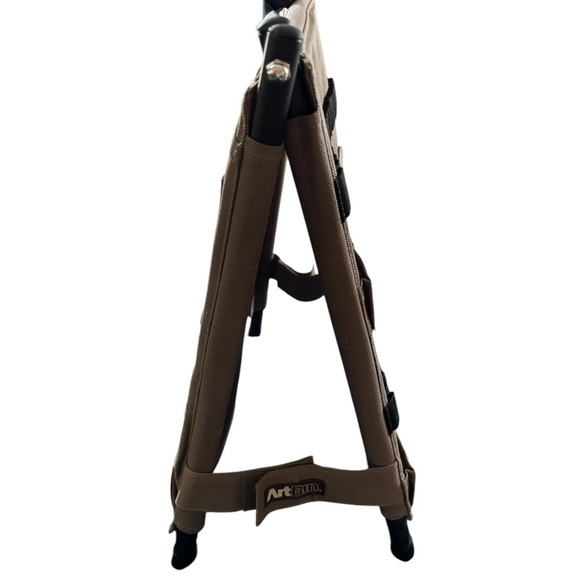 Art Bin Supply Standing Caddy Khaki Canvas 42 Loops Pens Pencils Brushes Pockets - Picture 3 of 6